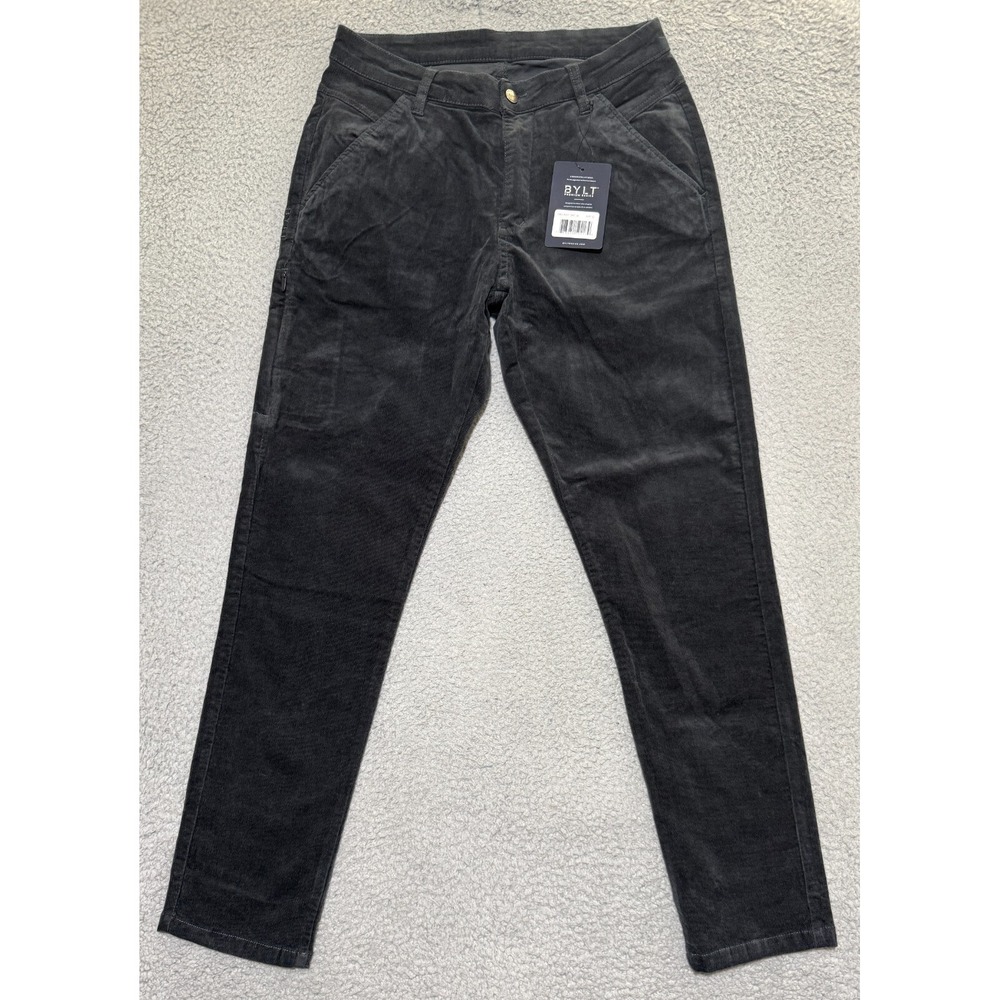 BYLT Premium Basics Classic Cord Pant Mens Size 38x30 Black Stretch NEW